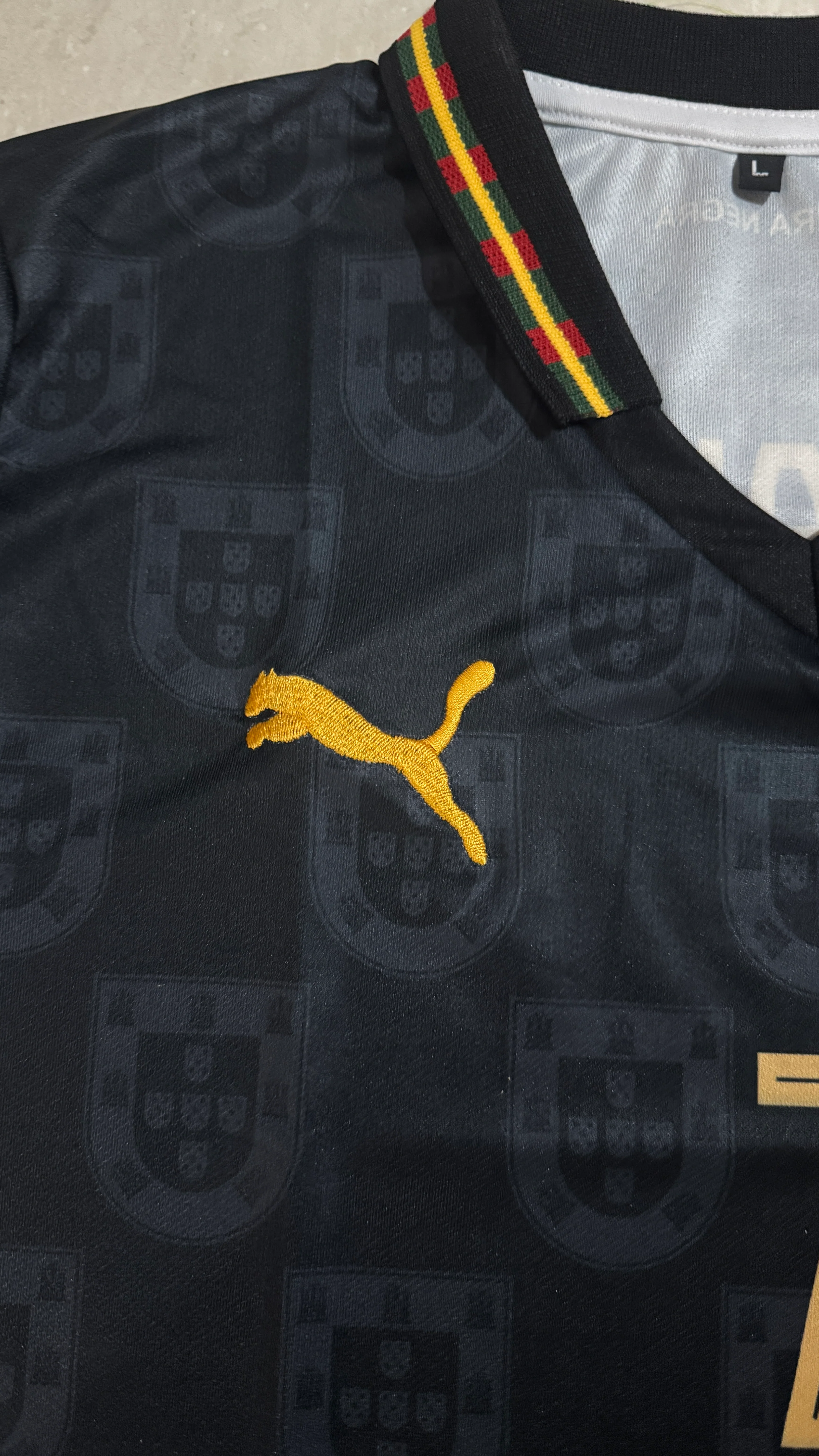 PORTUGAL 2026 AWAY PANTHER HALF SLEVEE POLO  CR7-EMBROIDERY - Image 4