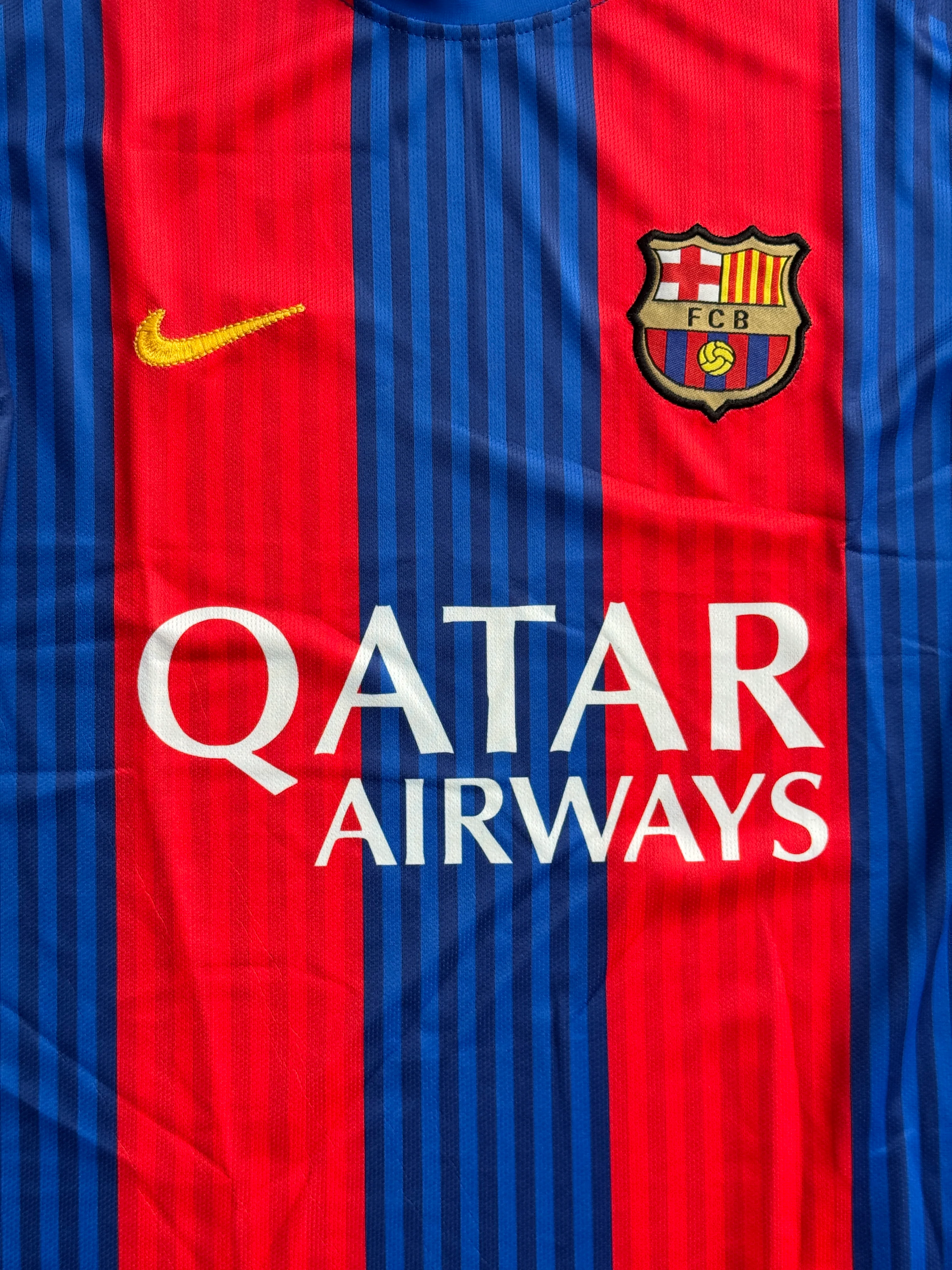 FC BARCELONA 2016/17 HOME FULL SLEVEE MESSI  -EMBROIDERY - Image 3