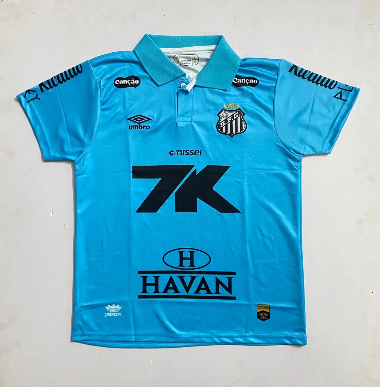 FC SANTOS 25/26 THIRD KIT POLO BLUE -EMBROIDERY