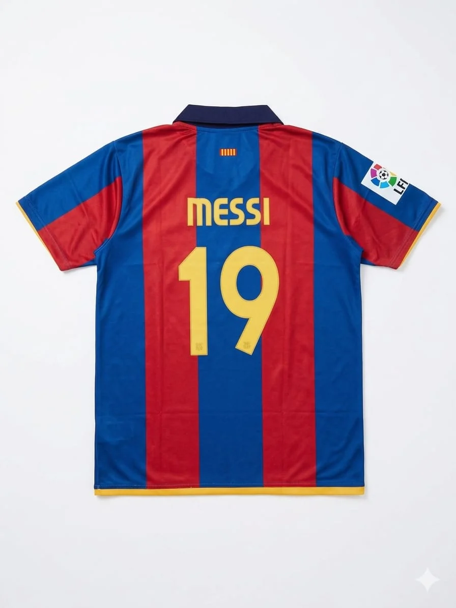 FC BARCELONA 2007/08 HOME POLO- EMBROIDERY - Image 2