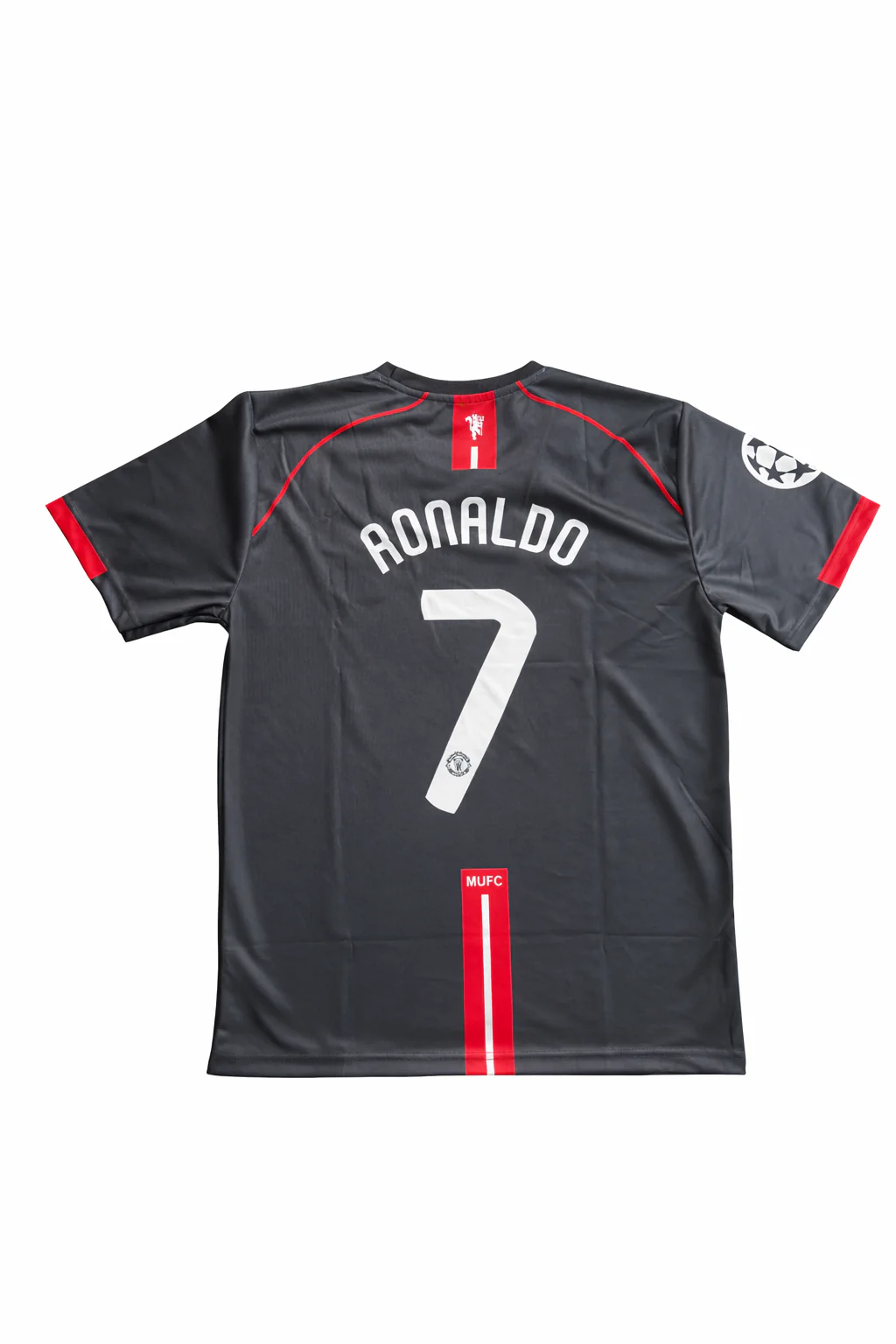 MAN UTD 2007/08 AWAY BLK HALF SLEVEE EMBROIDERY-CR7 - Image 2