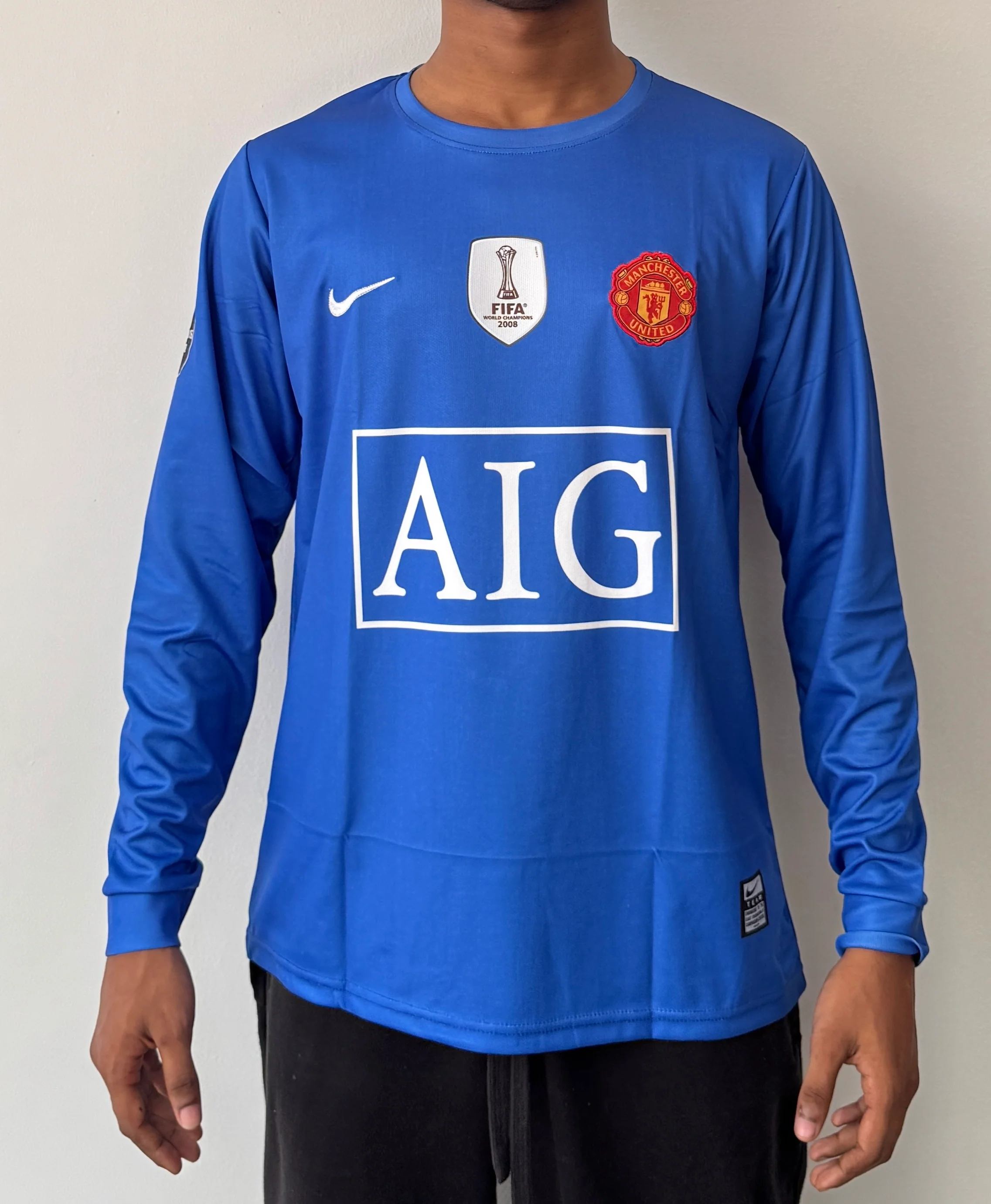 MAN UTD 2008 THIRD KIT BLUE CR7-EMBROIDERY LOGO - Image 3