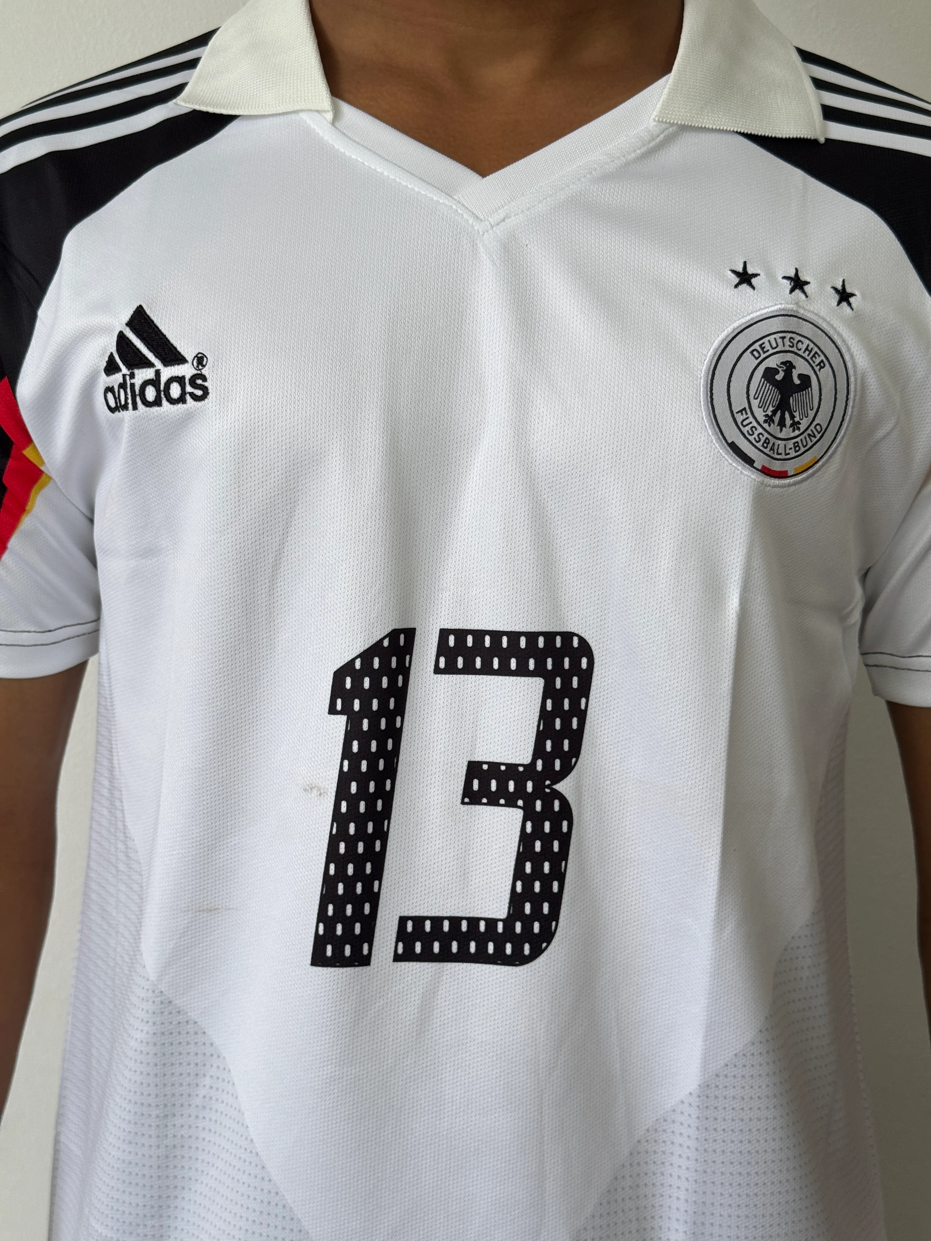 GERMANY 2004/05 HOME POLO JERSEY-EMBROIDERY - Image 3