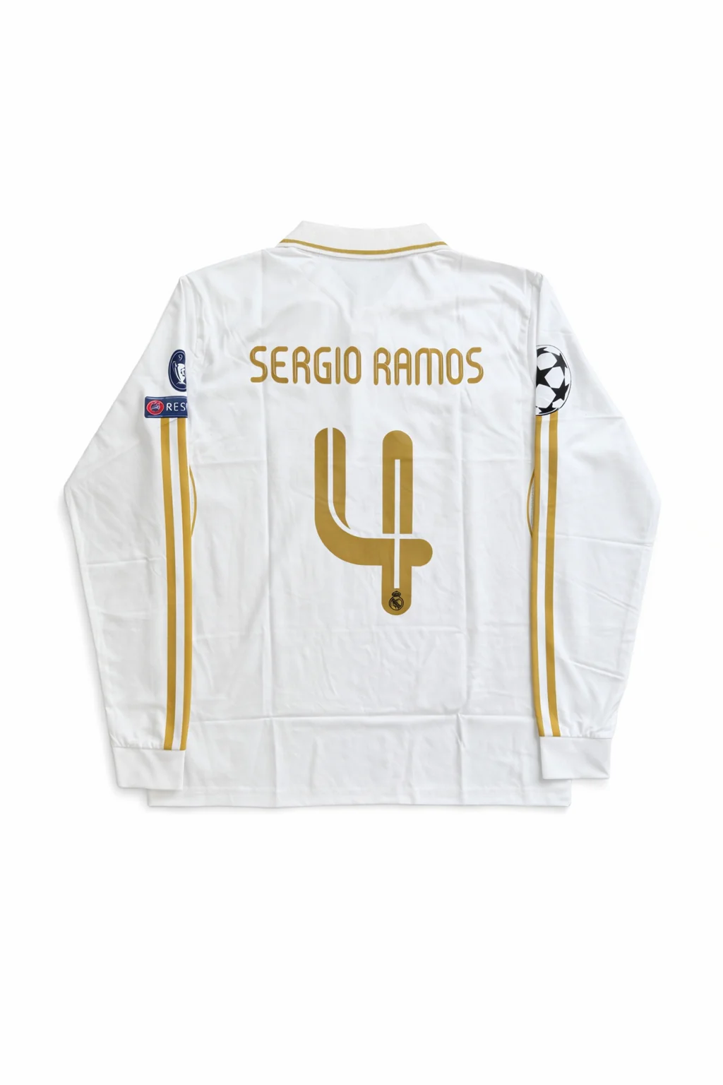 REAL MADRID 2011/12 HOME POLO FULL SLEEVE  EMBROIDERY - Image 2