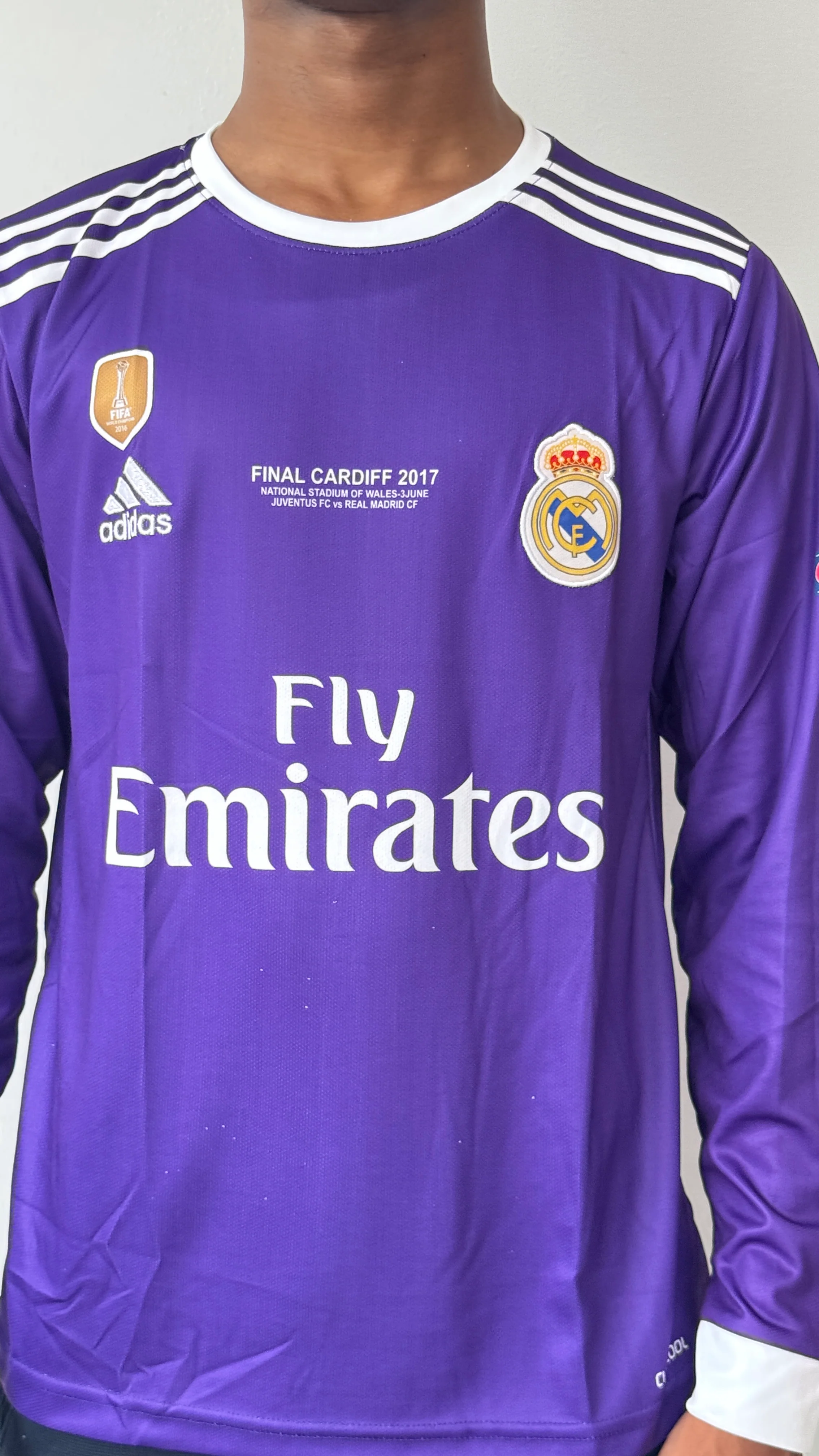 Real Madrid 2017-VIOLET-CR7 UCL final jersey-EMBROIDERY - Image 3